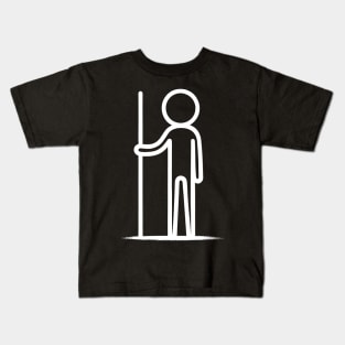 Stickman Leader - white Kids T-Shirt